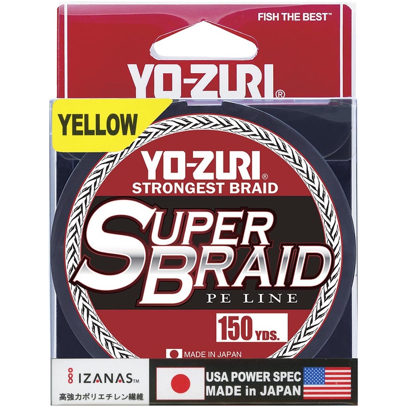 Yo-Zuri SuperBraid High-Vis Yellow – 150 Yard Spool High-Vis Yellow 8 LB