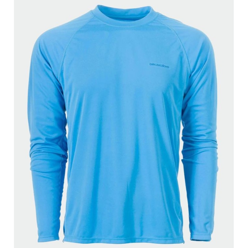Grundens Solstrale Crew UVP Long Sleeve Shirt Coastal Blue M
