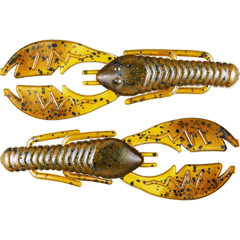 NetBait Baby Paca Craw Green Pumpkin 3 3/4″ w/ BaitFuel, 9 Pack