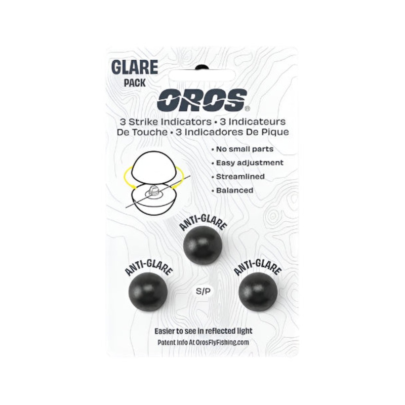 Oros Strike Indicators Anti-Glare Black – 3 pack Small