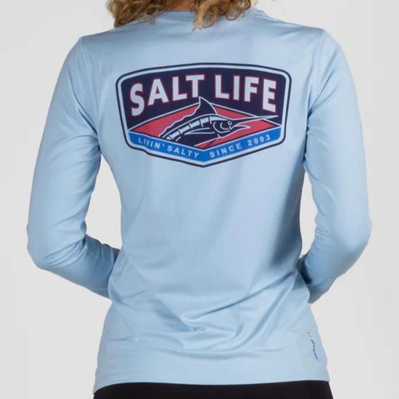 SALT LIFE FIN FOWARD LS SLX PERFOMANCE AIRY BLUE HEATHER M