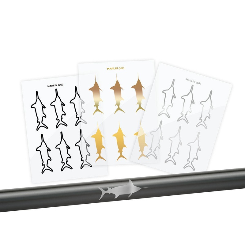 Marlin Silhouette Rod Decals – Peel & Stick Solid Small Gold