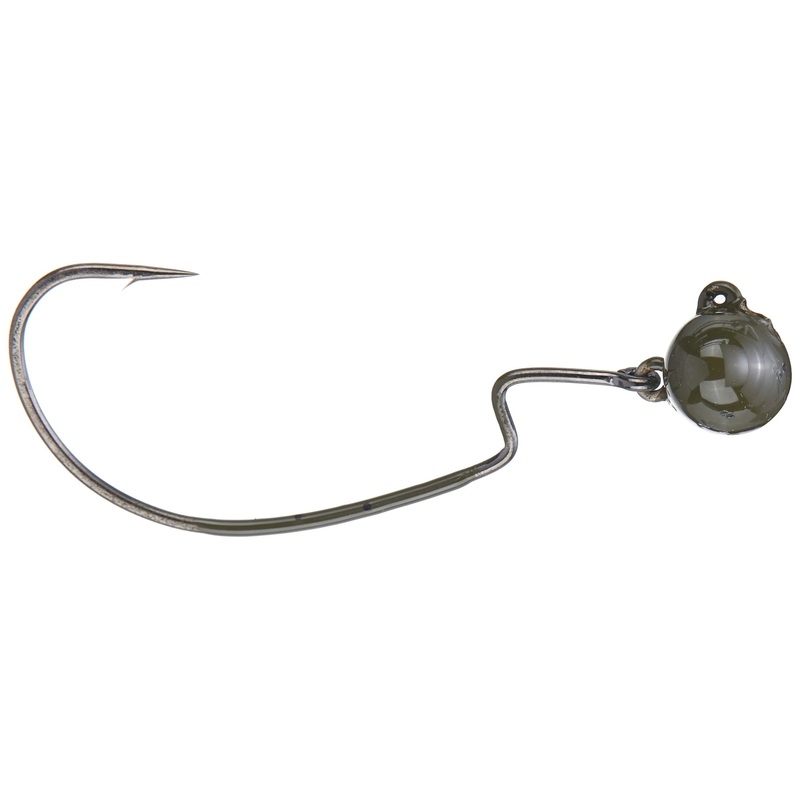 Picasso Tungsten Swinger Football Jighead 3/8 oz 3/0 Green Pumpkin
