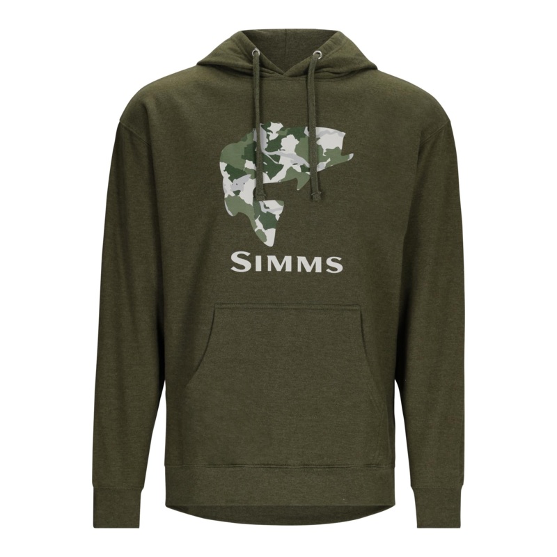 SIMMS M’S BASS FILL HOODY Military Heather Medium