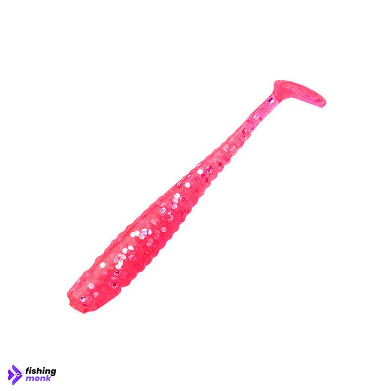Basic Gear Light Salt Worm Micro Shad | 2inch | 10pcs/pkt Pink Glow