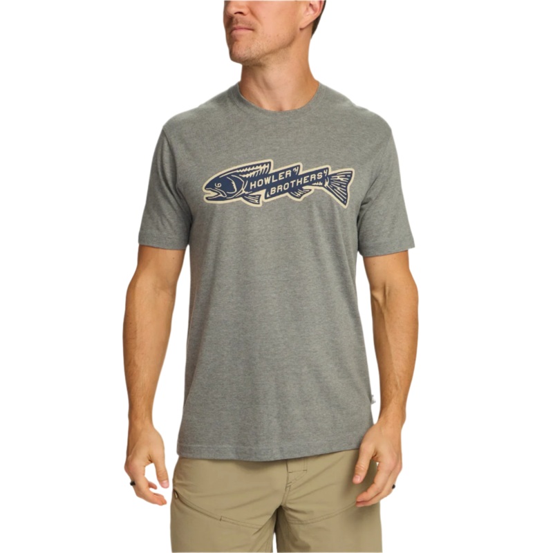 Howler Brothers T-Shirt – Trout Bolt Athletic Grey Heather S