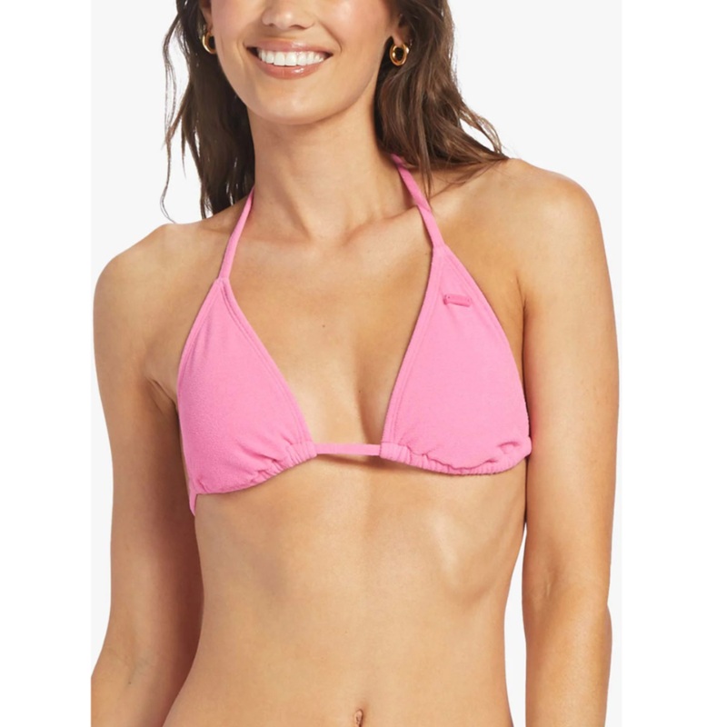 ROXY HAWAIIAN HEAT ELONG TRIANGLE BIKINI TOP SHOCKING PINK S