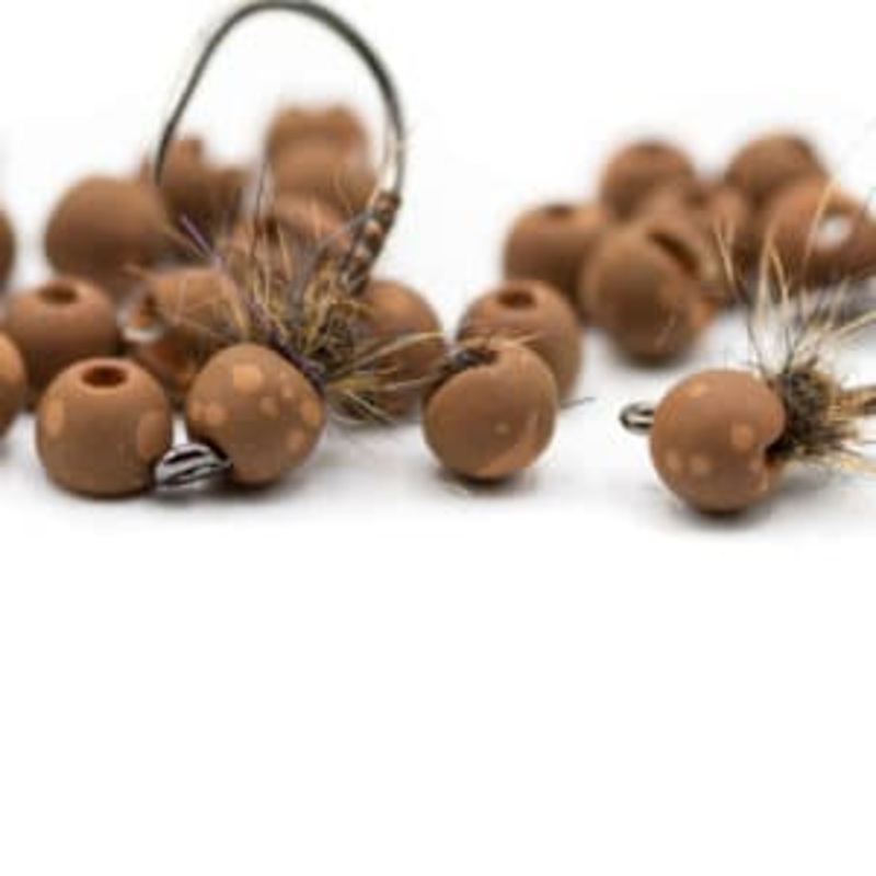 Firehole Round Speckled Tungsten Beads – Espresso 2.0 mm