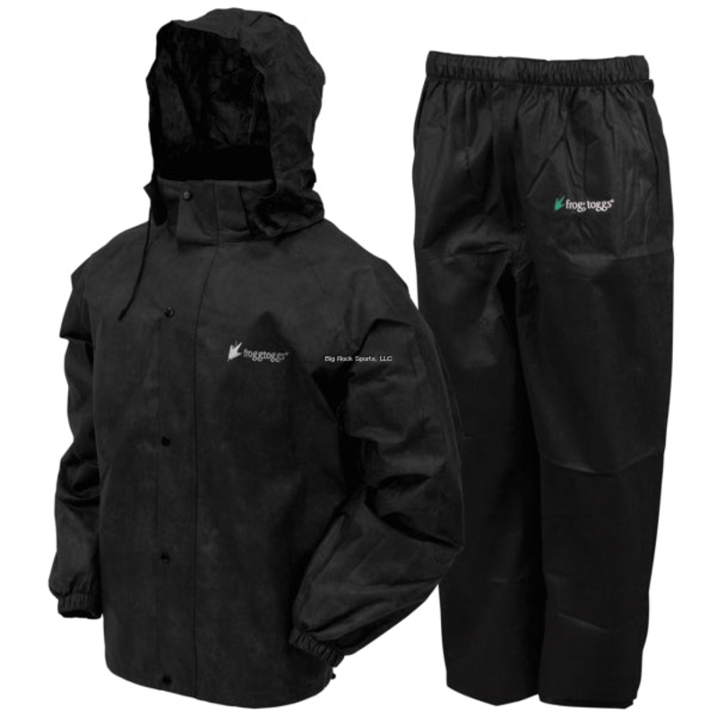 Frogg Toggs All Purpose Jacket/Pant Suit Black SM