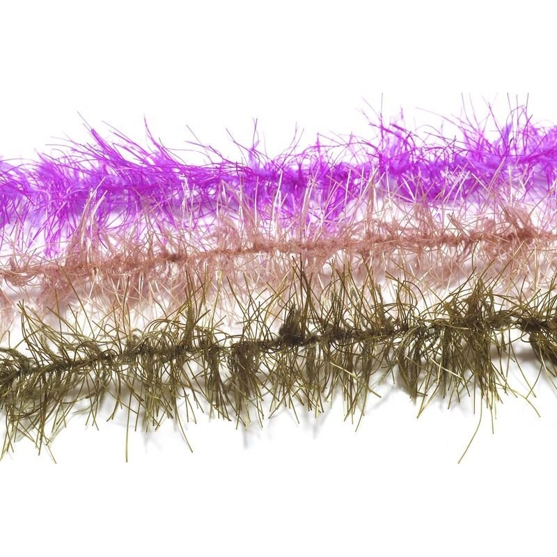 Hareline Microflex Palmered Bugger Chenille Hot Orange