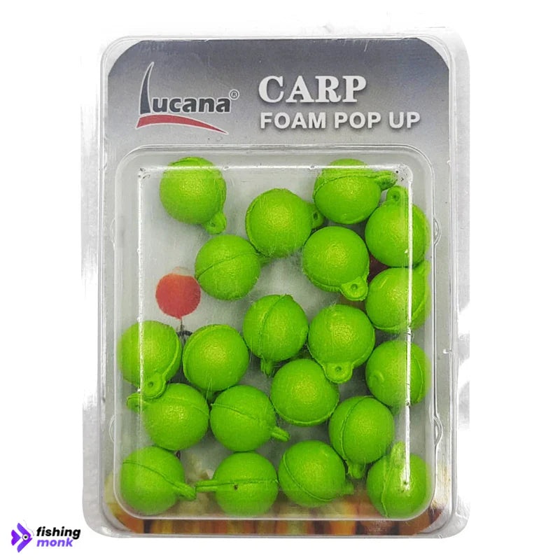 Lucana Carp Foam POP UP Fishing Beads| 10mm Green