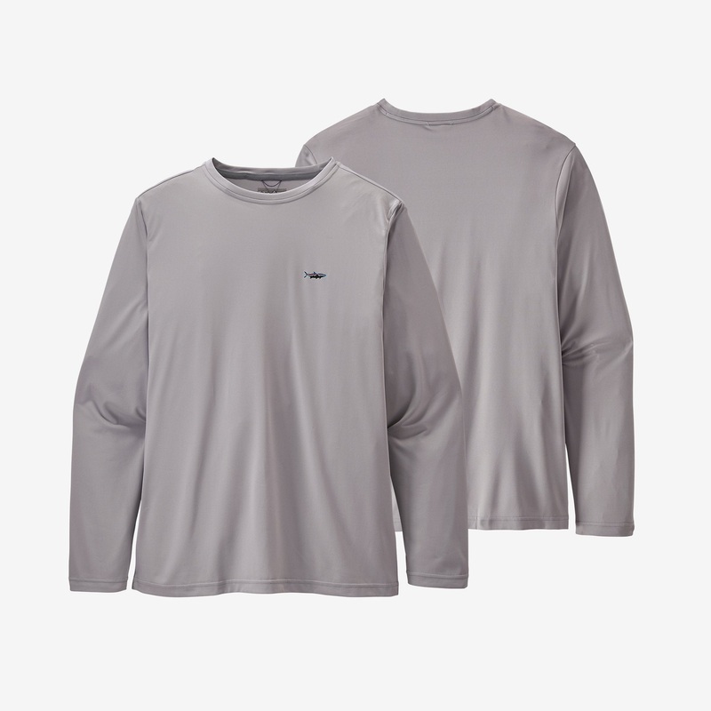 Patagonia Men’s Long-Sleeved Capilene Cool Daily Fish Graphic Shirt Small Fitz Roy Tarpon: Salt Grey M Salt Grey M