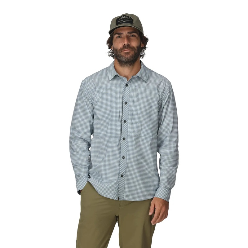 Simms M’s Stone Cold LS Shirt – New for 2025 Albacore Stone Cold Check S