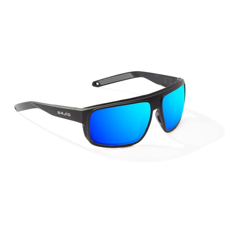 Bajio – Greenland – Sunglasses – Black Matte/Blue Mirror/Glass Blue Mirror Blue Mirror Glass / Large Fit