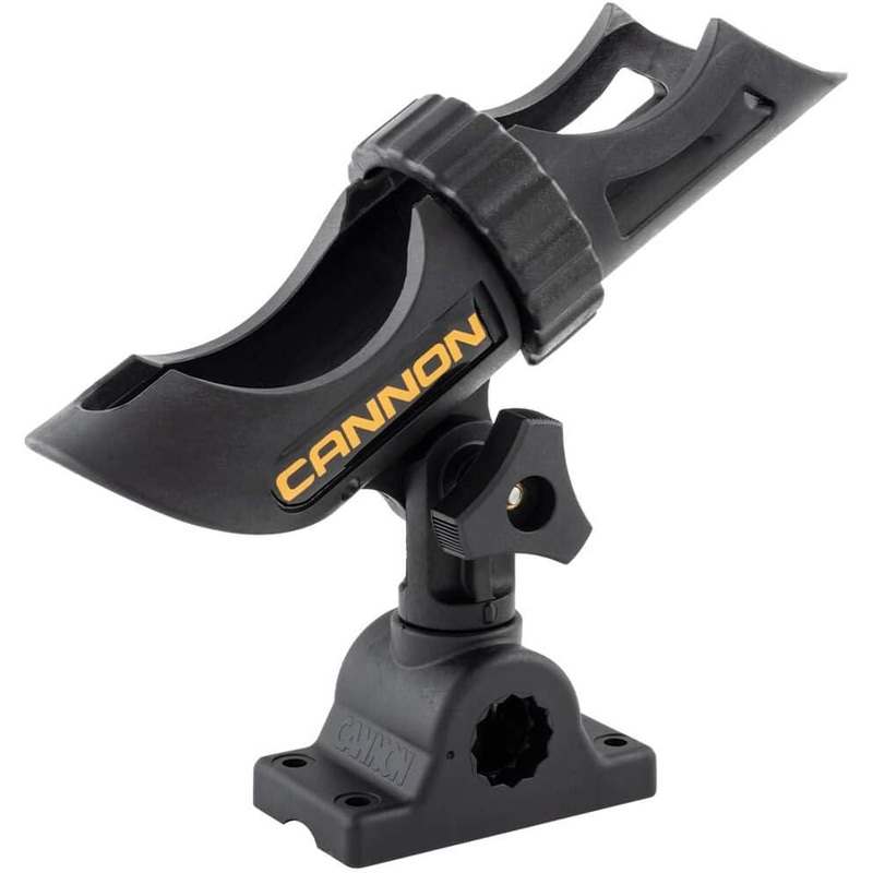Cannon 2450169-1 Deck-Mount Rod Holder, 3-Position, Black