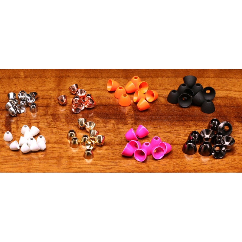 Hareline Cone Heads Black Nickel Small