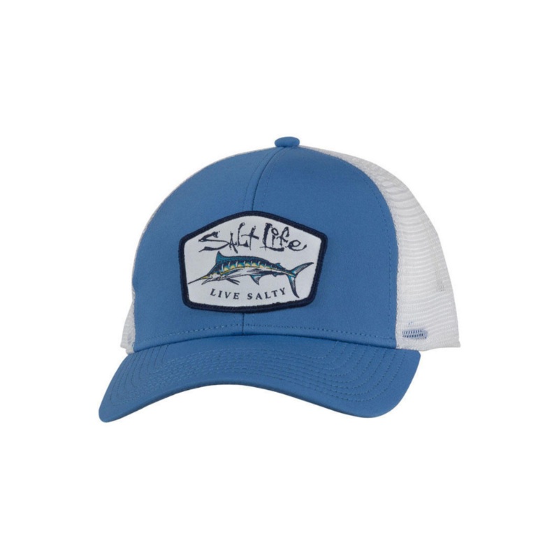 SALT LIFE FISH SERIES TRUCKER HAT CHAMBRAY