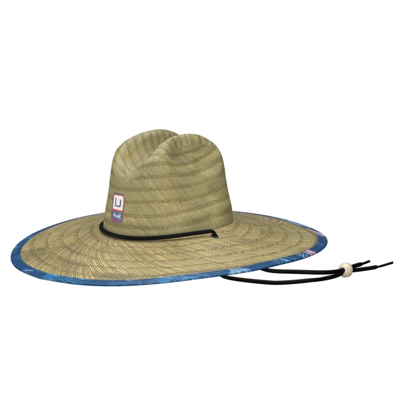 HUK STRAW HAT FISH AND FLAGS Set Sail