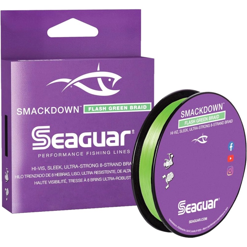 Seaguar Smackdown Flash Green 8 strand Performance Braid 10lb, 150yds