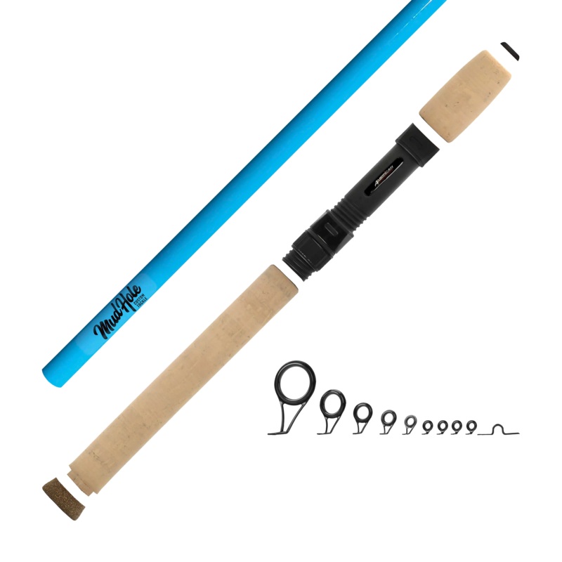 7’0″ Light Spinning Rod Kits Gloss Black Cork