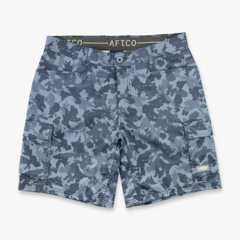 Aftco Deckhand Camo Shorts 9 32 Navy Grander camo