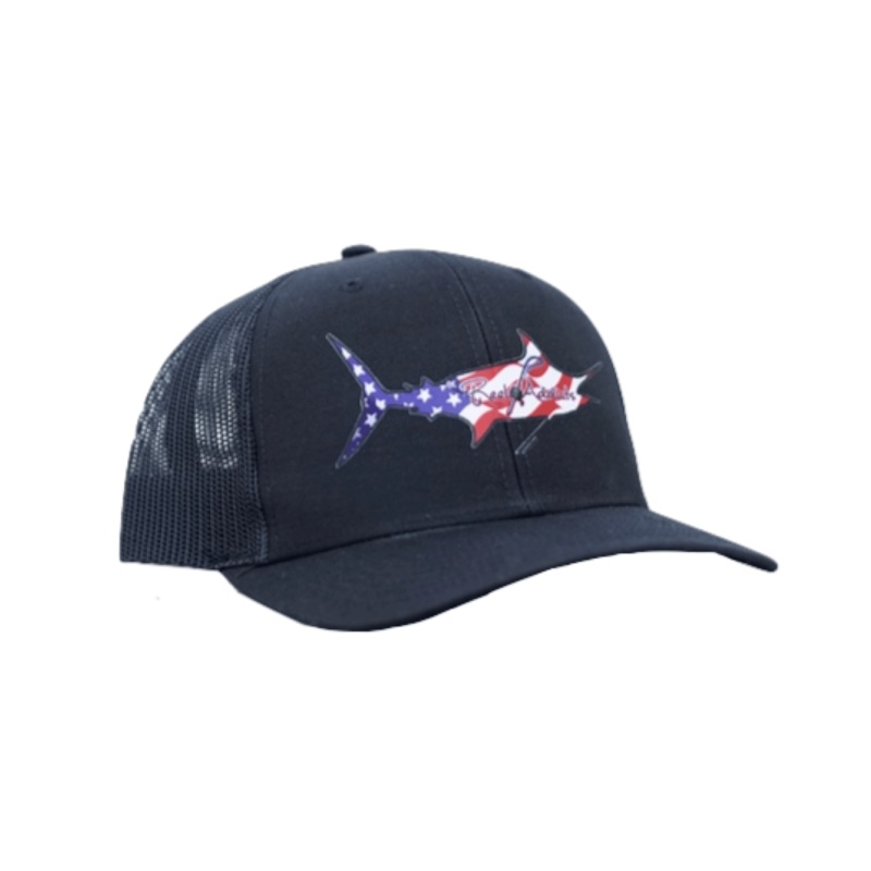 American Marlin Fishing Hat Khaki/White