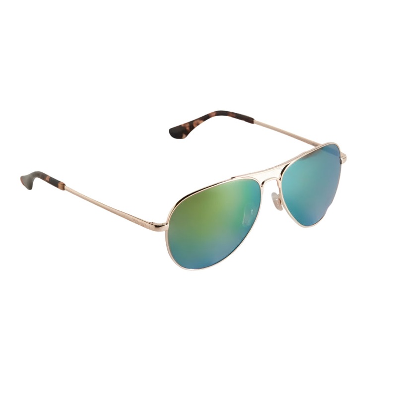 BAJIO SOLDADO SUNGLASSES ROSE GOLD GREEN GLASS