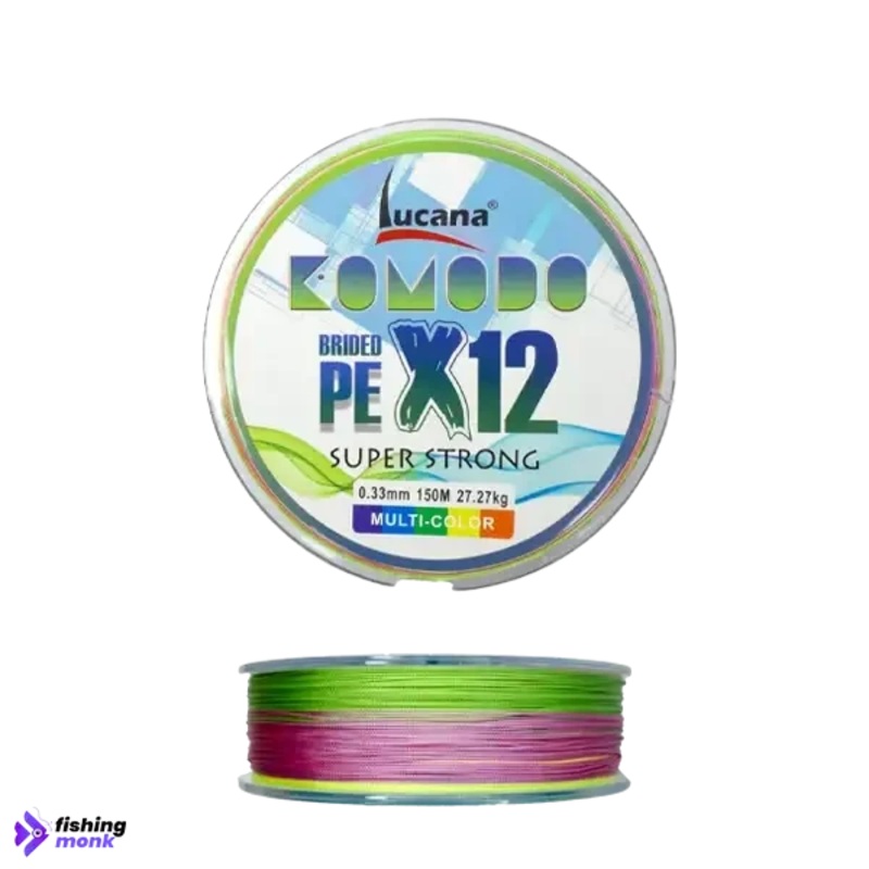 Lucana Komodo PE X12 Super Strong 150M Braid Line 0.26mm | 40lbs Green