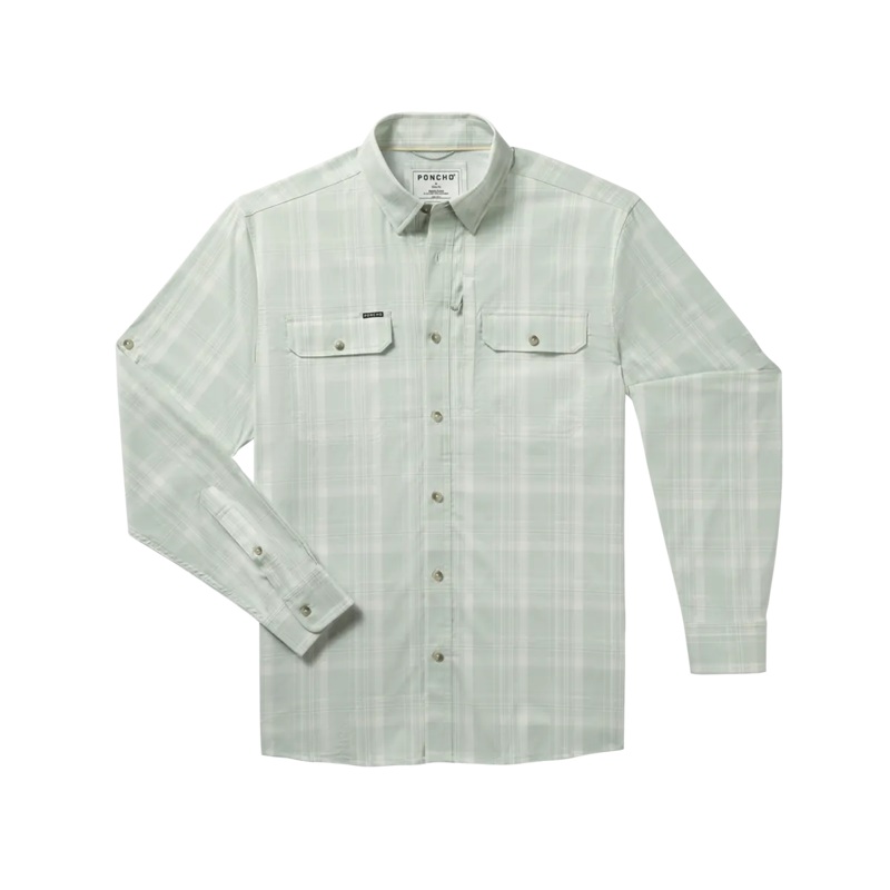 Poncho M’s The Spanish Moss Slim Moss Green Plaid S