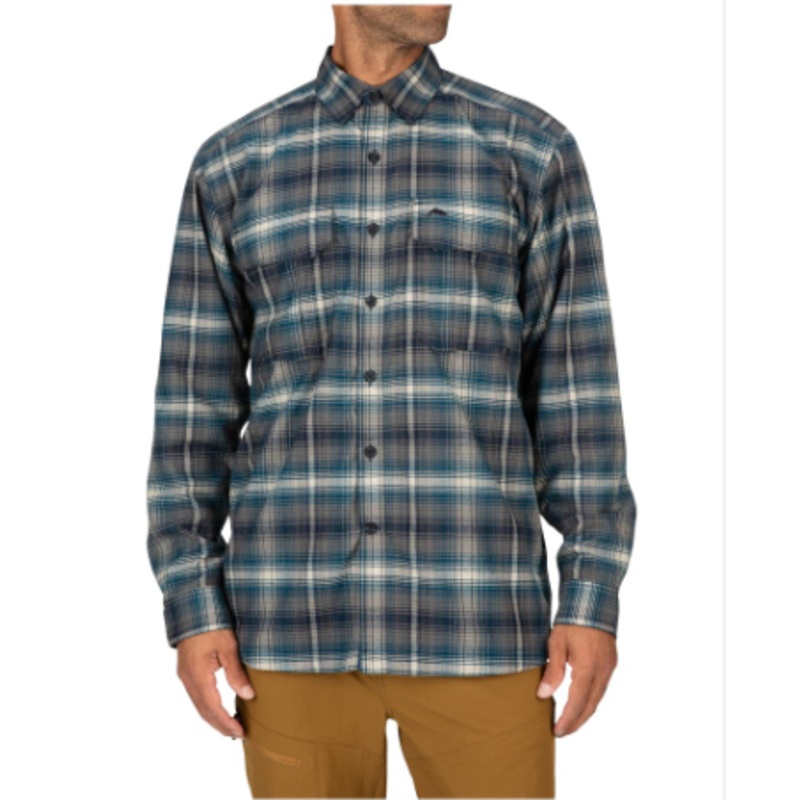 Simms – M’s Coldweather LS Shirt – Atlantis Steel Plaid M