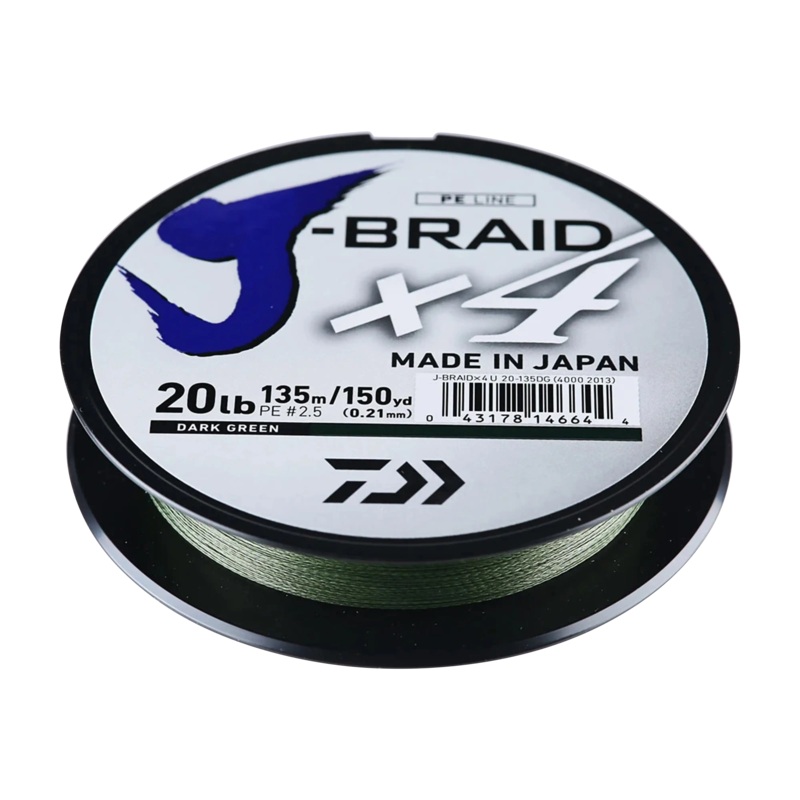 J-BRAID x4 Braided Line 150 Yards 8LB Fluorescent Yellow