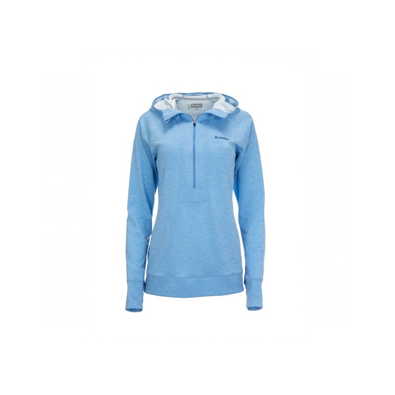 Simms Women’s Spawn BugStopper Hoody Small Cornflower Heather