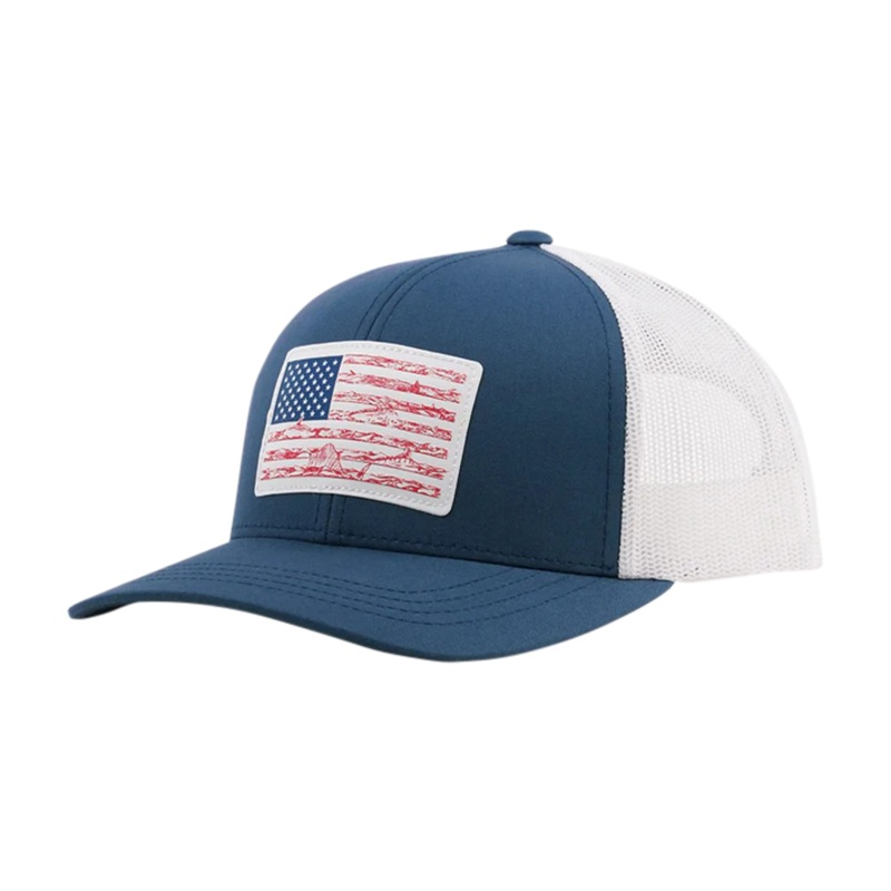 Wavy Trucker Hat Navy
