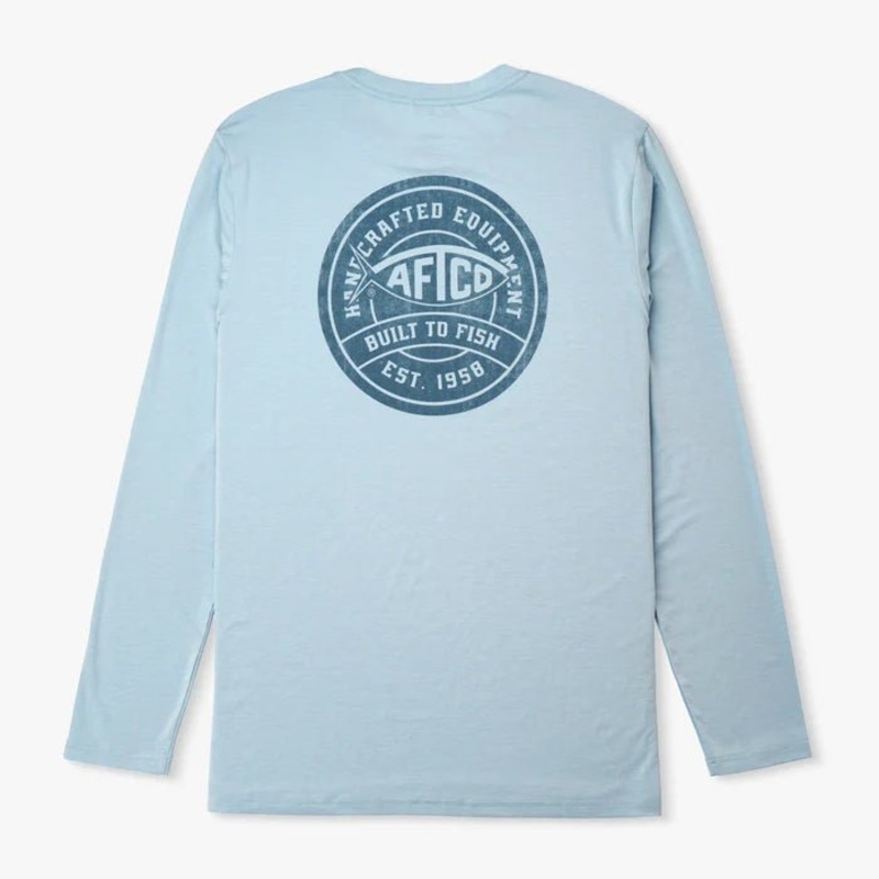 Aftco Ocean Bound LS Performance Shirt Dusk heather L