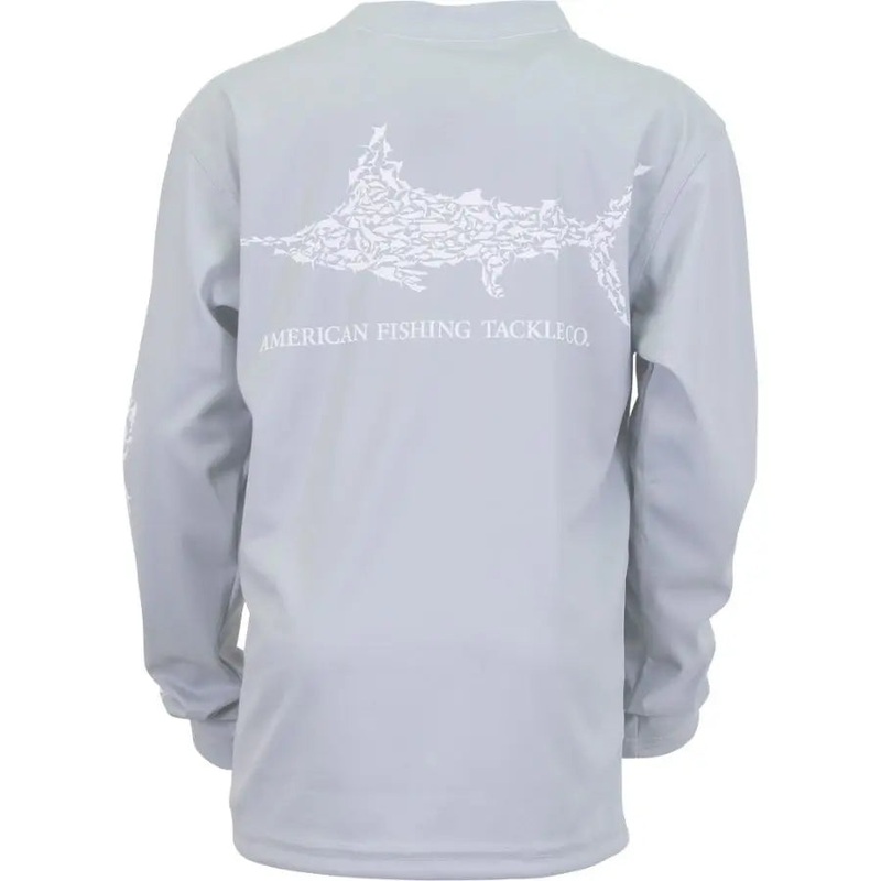 AFTCO YOUTH JIGFISH L/S PERFORMANCE WHITE XS