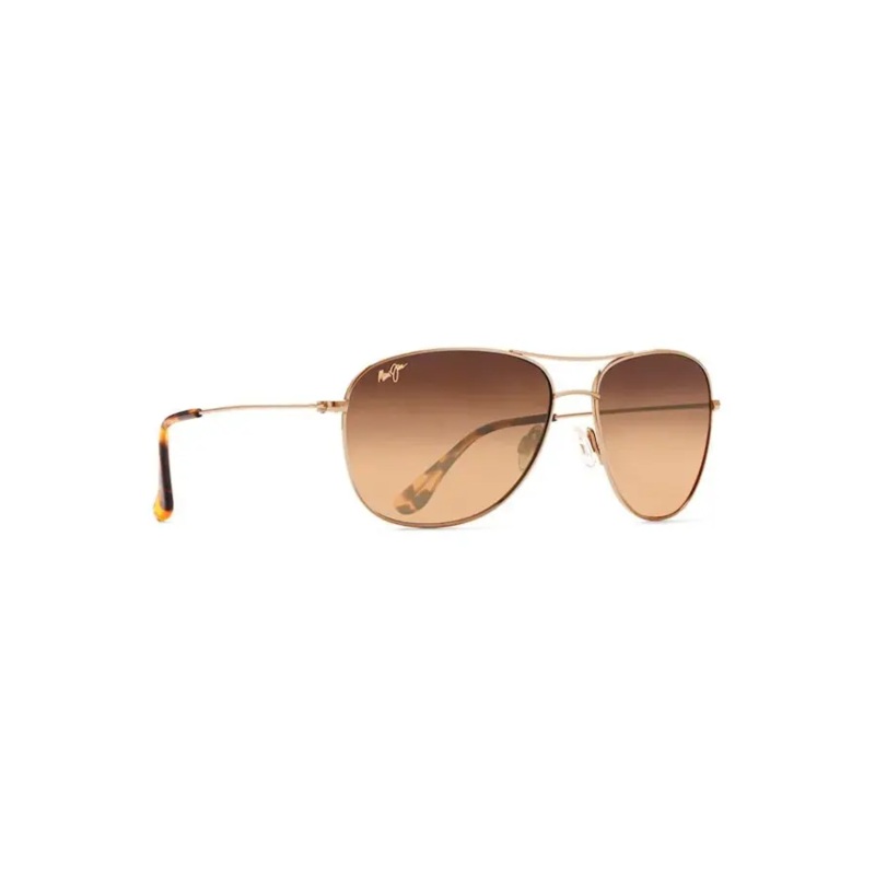 MAUI JIM CLIFF HOUSE POLARIZED SUNGLASSES GOLD HCL BRONZE