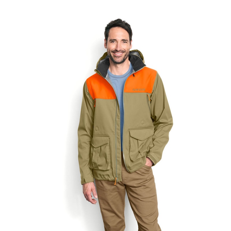 Orvis Toughshell Waterproof Upland Jacket Olive / Blaze M