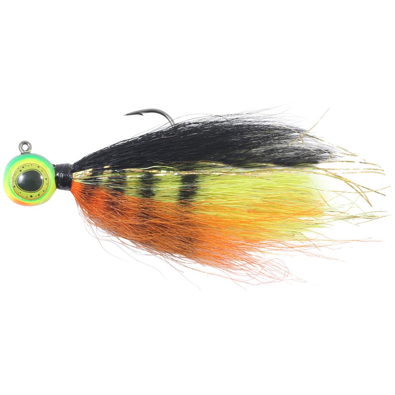 Northland Tackle Deep-Vee Bucktail Hair Jig – 1 Pack Black 2.75 inch – 1/16 oz – 1/0