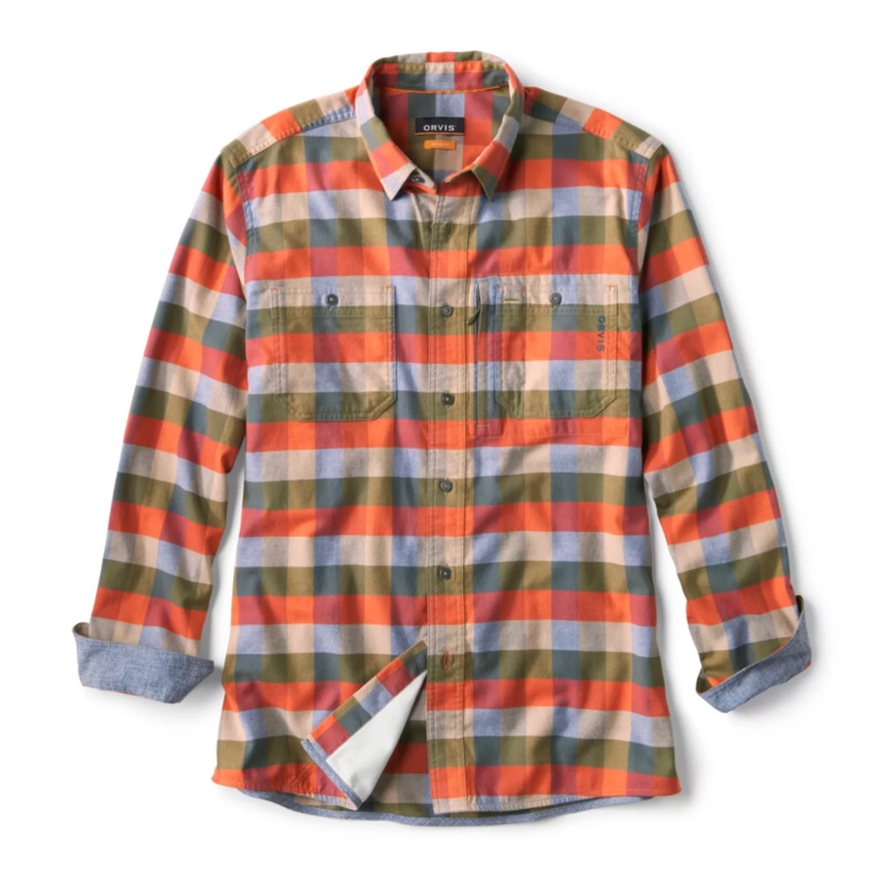 Orvis Men’s Flat Creek Tech Flannel Shirt – Tarragon Medium