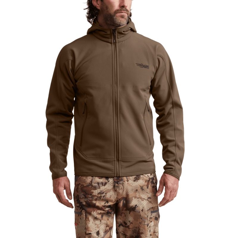 Sitka M’s Alpha Fleece Hooded Jacket Cattail Brown M