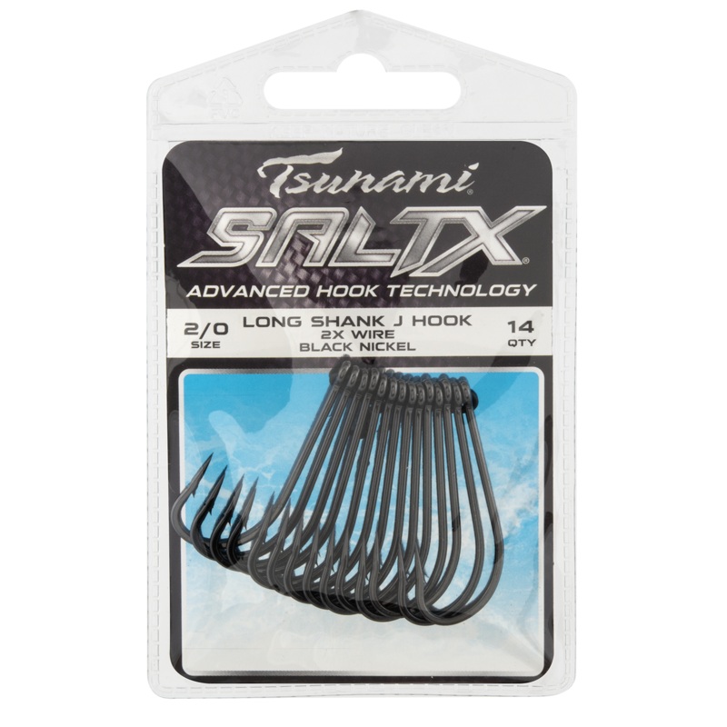 Tsunami SaltX Long Shank J Hook 1/0 – 16ct