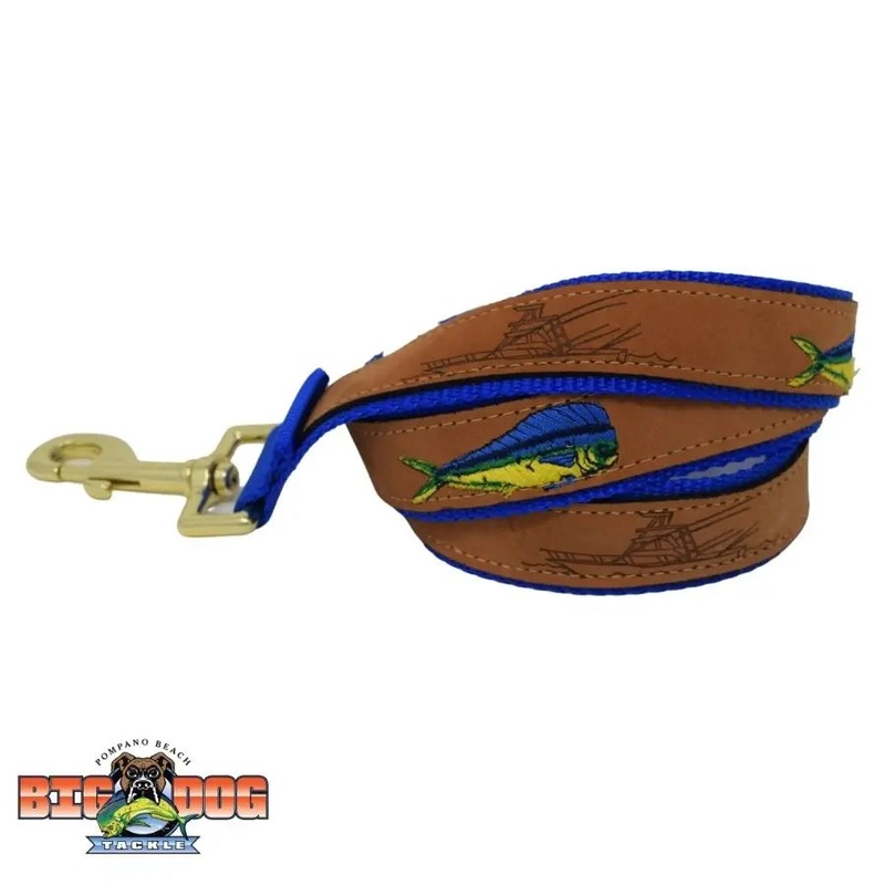 DOG LEASH LEATHER MAHI ROYAL 6ft