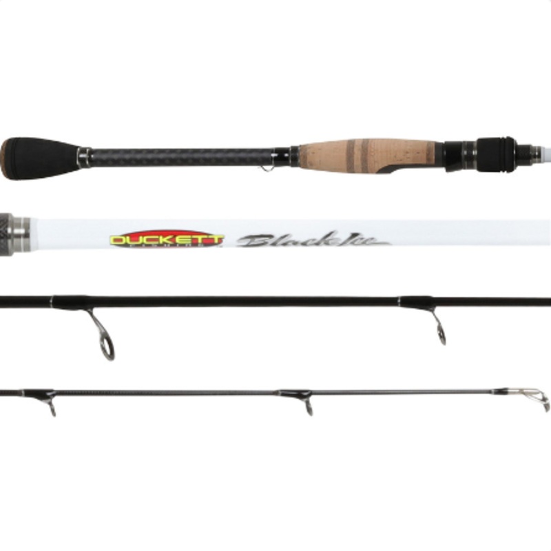 Duckett Fishing DFBI72M-S Black Ice 7’2″ Medium Spinning Rod