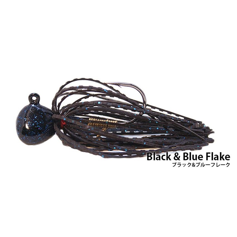 NISHINE Finesse Football Jig 3/8oz Black Blue Flake