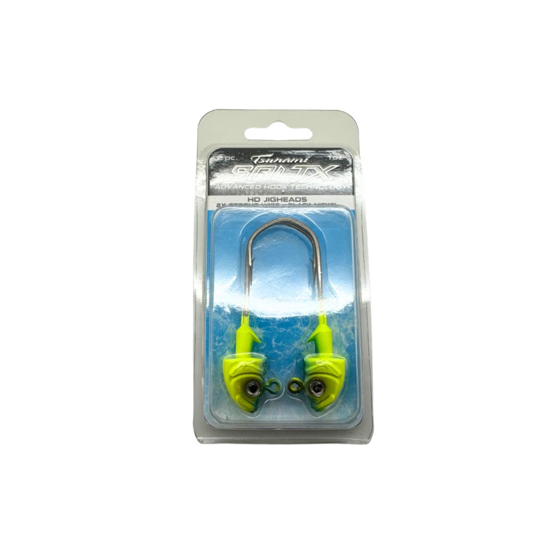 Tsunami SaltX HD Jigheads Chartreuse 1/2oz
