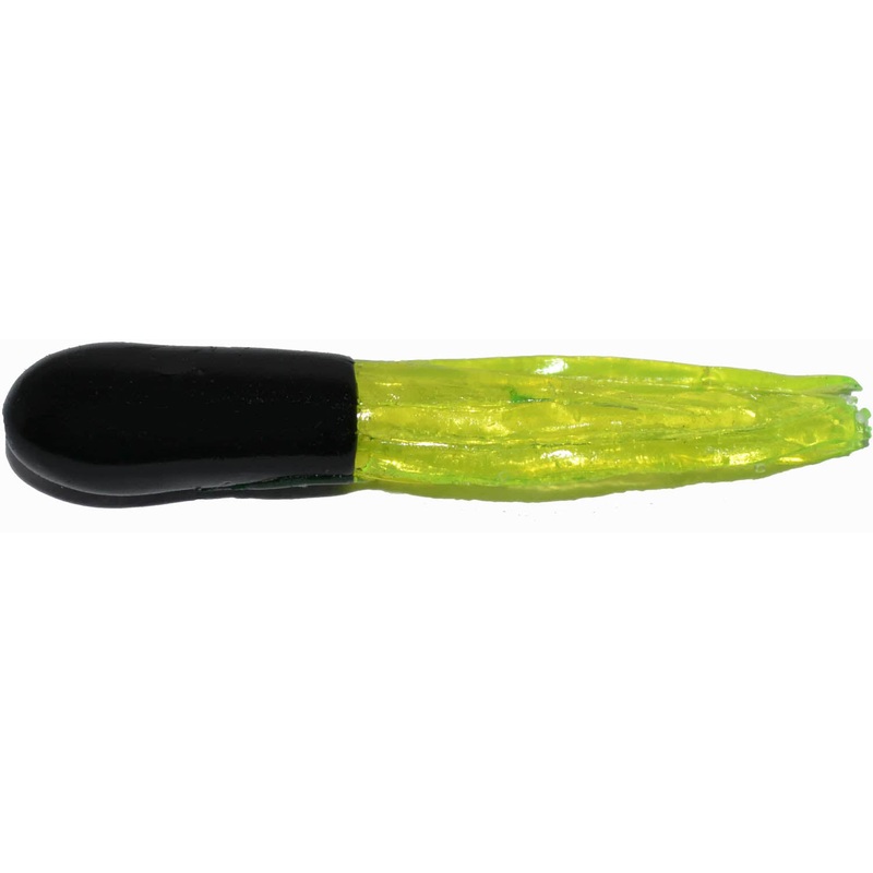 Big Bite Baits 1 1/2 inch Crappie Tube Pink/Clear Sparkle 100 pack