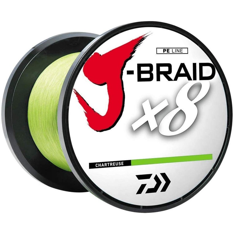 Daiwa J-Braid x8 8 Strand Braided Line (328, 548, 3300 Yards) Chartreuse 3300yd 120lb