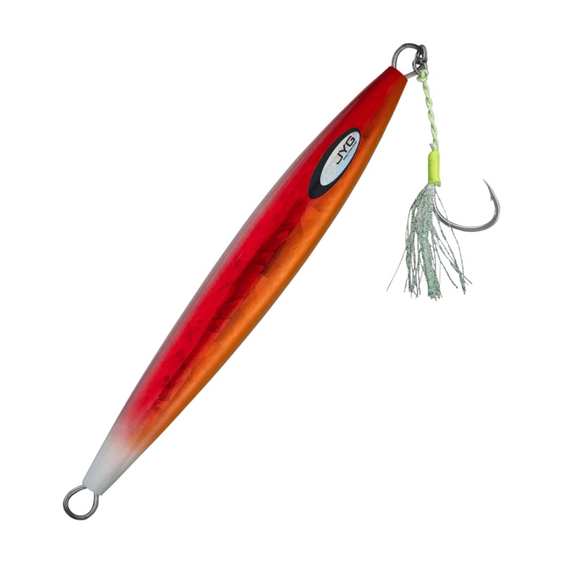 SEMY Collection – Slow Pitch Jigs Orange-Red 30 g Rigged