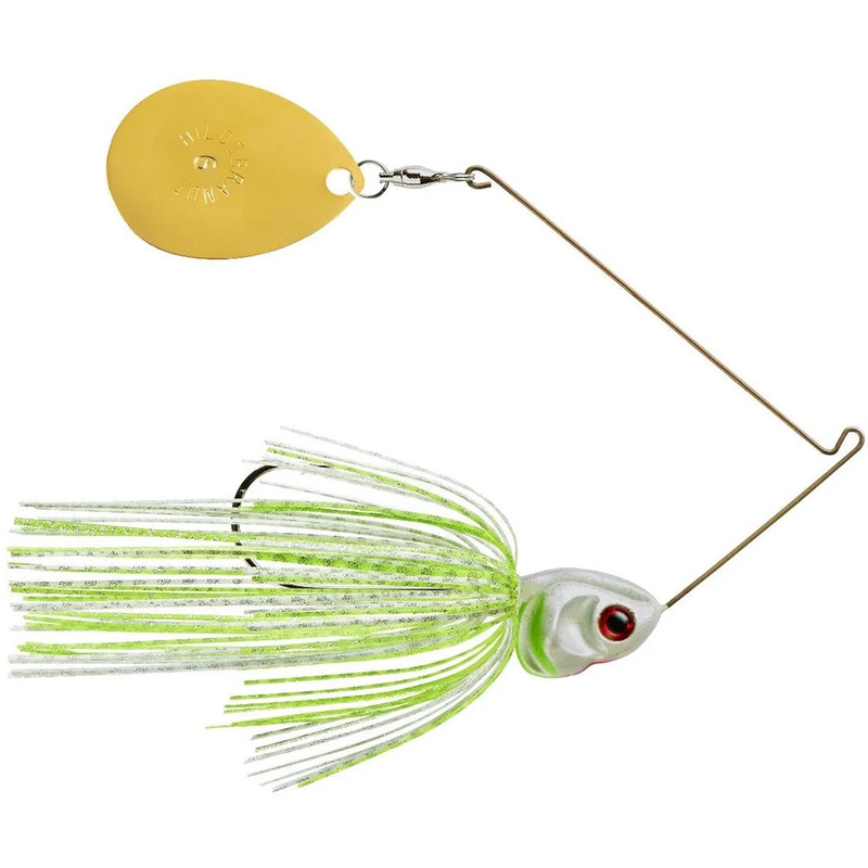 Booyah Covert Series Single Colorado Spinnerbait – 1/2 oz 1/2 oz Blue Chartreuse Orange – Gold Blade