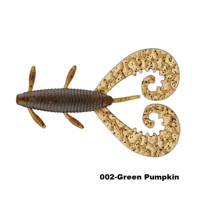 REINS G-TAIL TWIN CRAW/CREATURE Green Pumpkin 3″